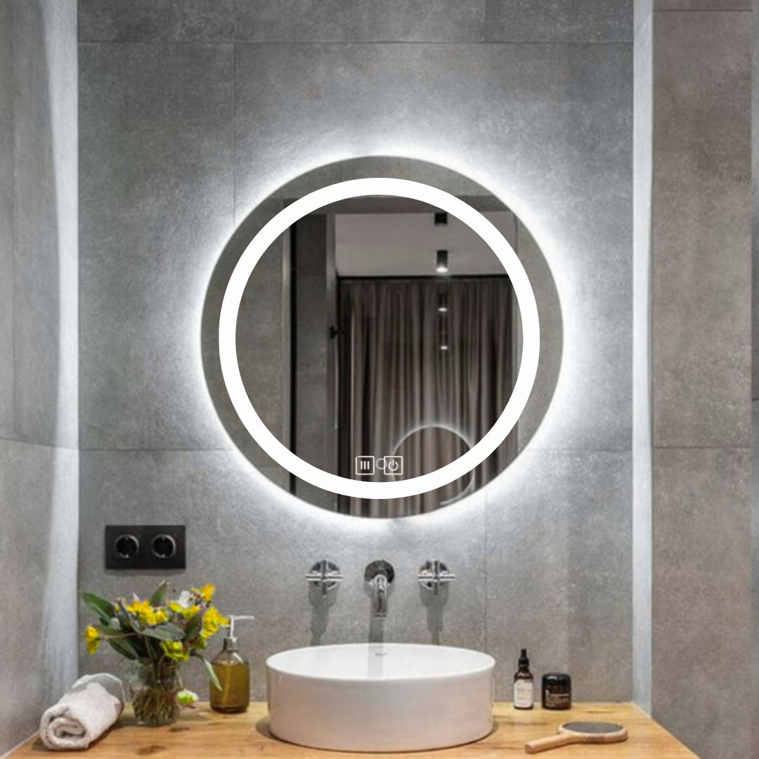 Lustro Led dotykowe z funkcją anty-pary piaskowane