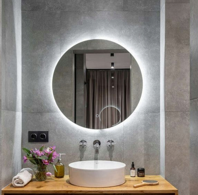 Lustro okrągłę LED bez ramy