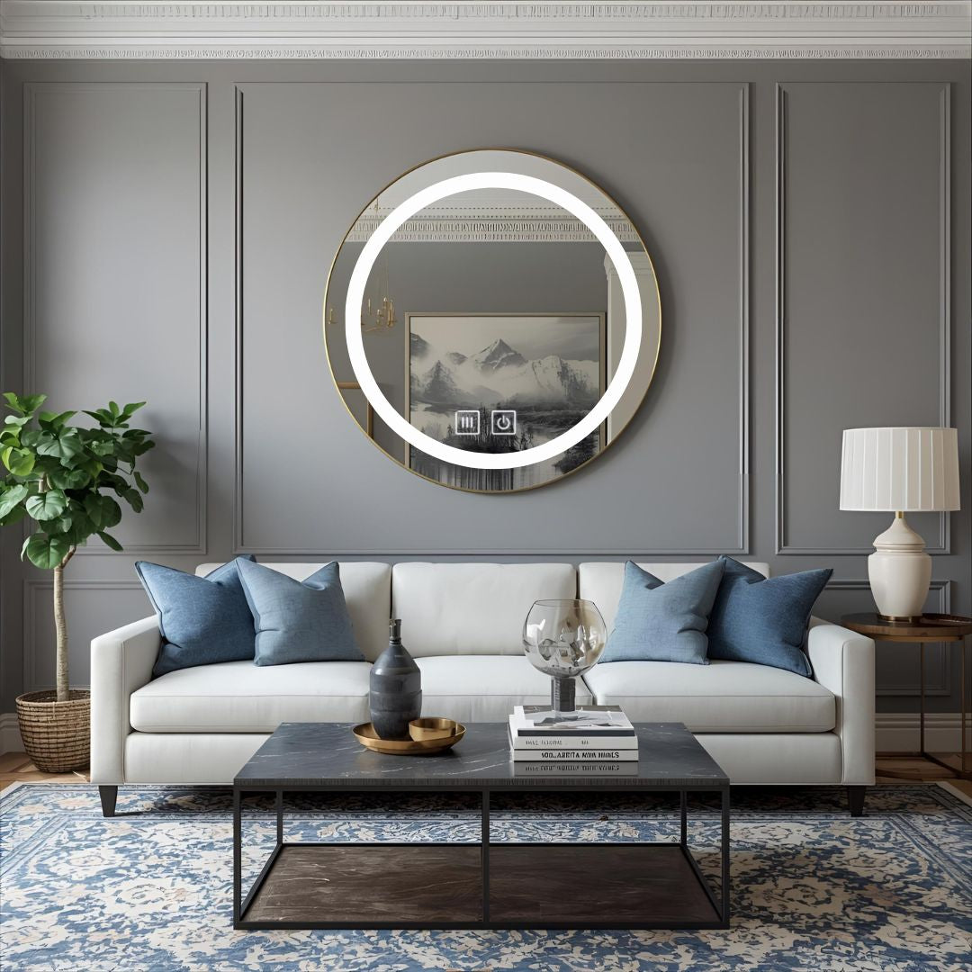 Lustro Led w ramie z funkcją anty-para