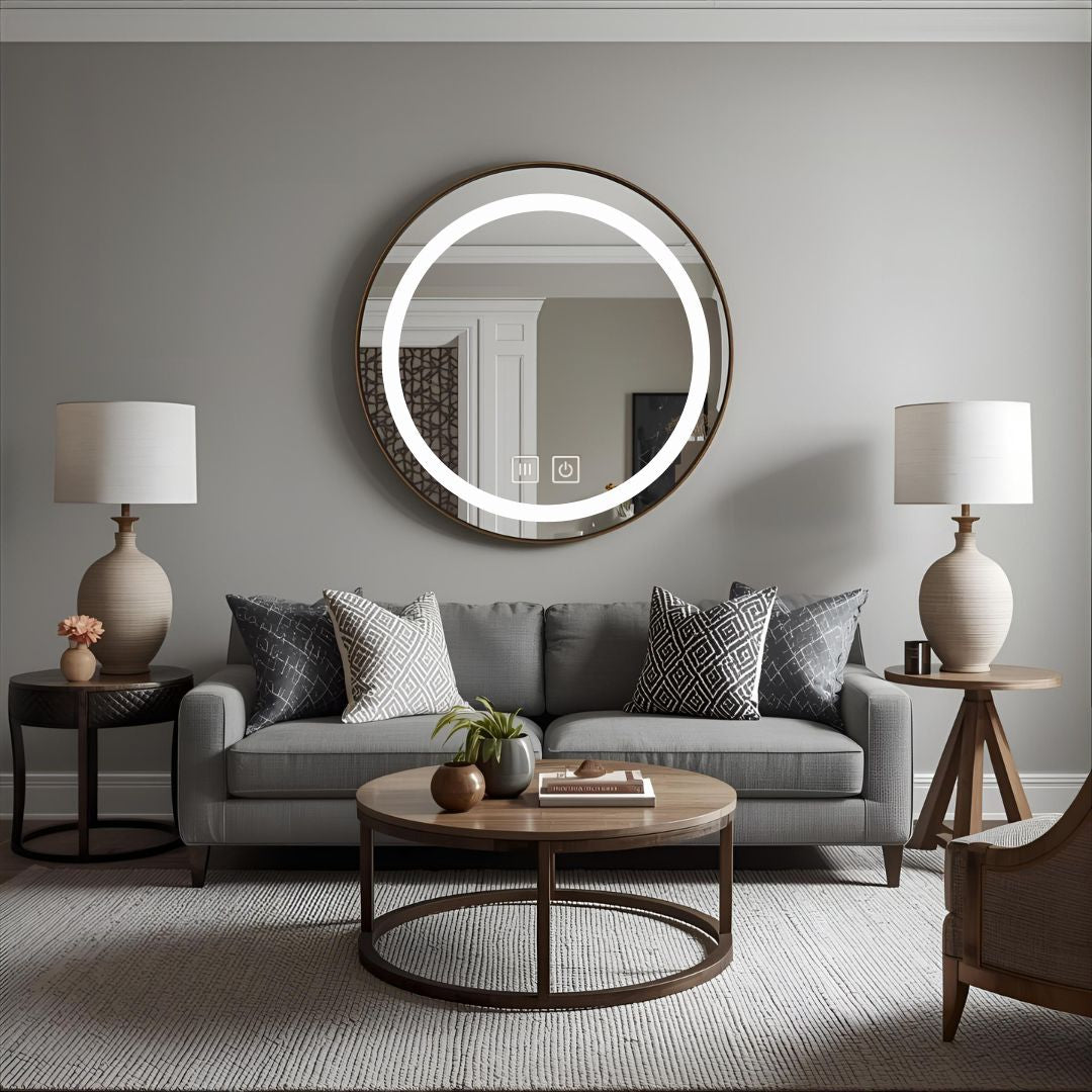 Lustro Led w ramie z funkcją anty-para