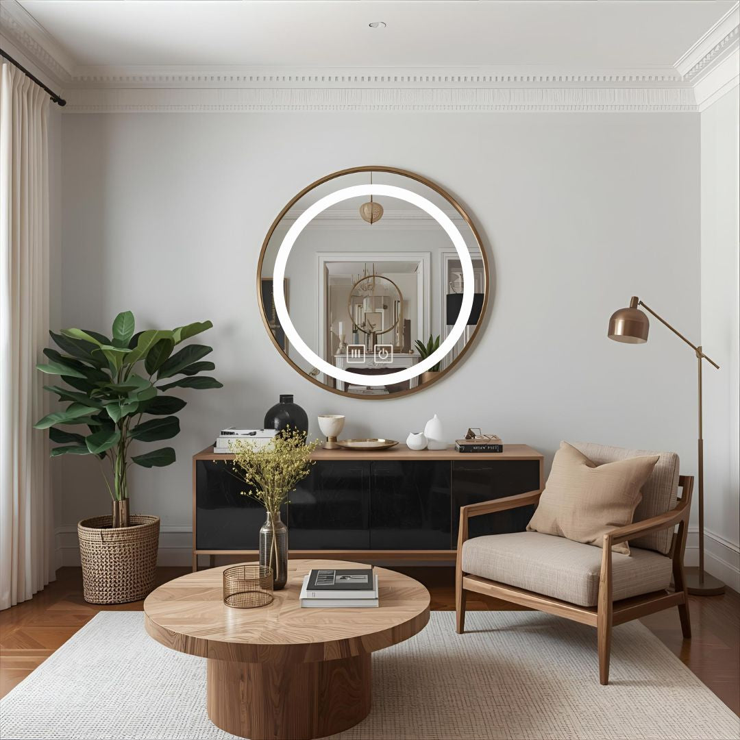 Lustro Led w ramie z funkcją anty-para